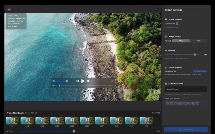 VideoToPictureExtractor screenshot